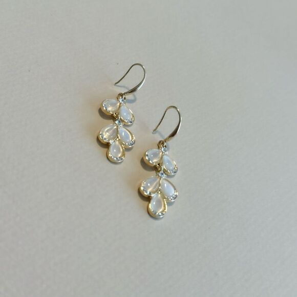 Leaf drop earrings M882 - Picture 3 of 4